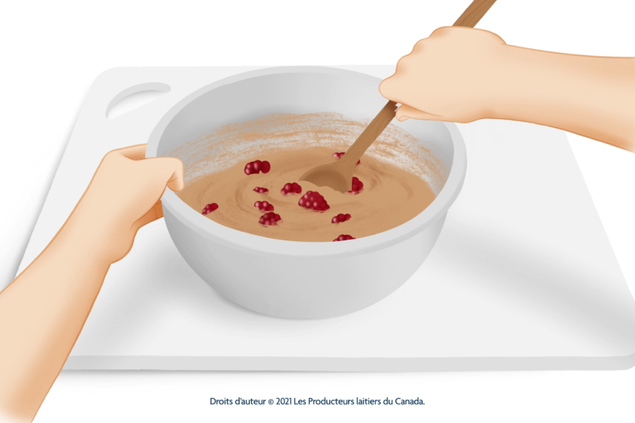 Mixing with a Wooden Spoon